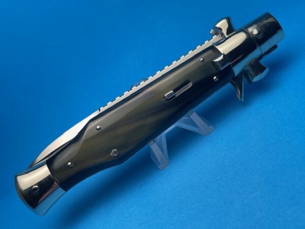 AGA Black Widow Brazilian Horn Double Filework Switchblade #2