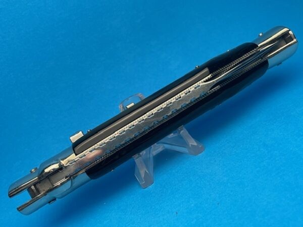 AGA Black Widow Brazilian Horn Double Filework Switchblade #2