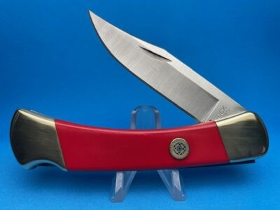 Custom Buck Red G-10 110 Automatic Conversion Switchblade Knife