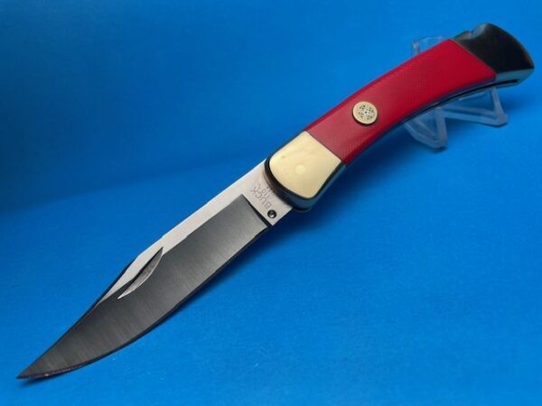 Custom Buck Red G-10 110 Automatic Conversion Switchblade Knife
