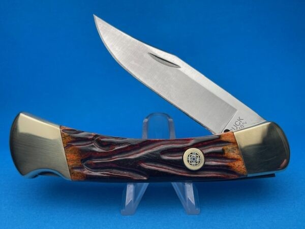 Custom Buck 110 Jigged Bone Automatic Conversion Switchblade Knife