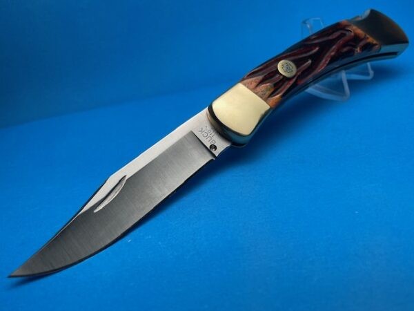 Custom Buck 110 Jigged Bone Automatic Conversion Switchblade Knife - Image 3