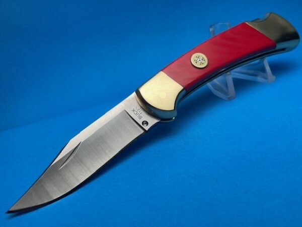 Custom Buck Red G-10 112 Automatic Conversion Switchblade Knife