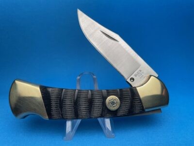 Custom Buck 112 Buffalo Jigged Bone Automatic Conversion Switchblade Knife