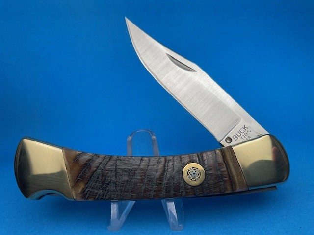 Custom Buck 110 Rams Horn Automatic Conversion Switchblade Knife