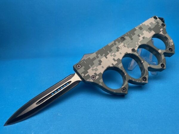 1918 OTF Digital Green Camo Knuckle Knife Switchblade