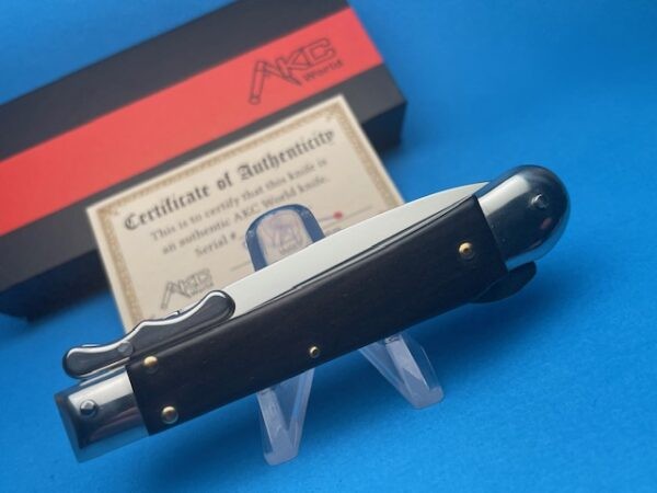 7″ AKC Medici Ebonywood Swinguard Switchblade Knife