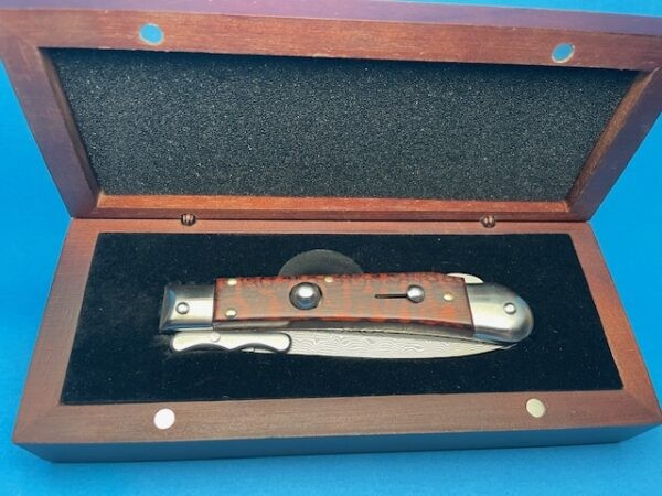 7" AKC Medici Snakewood Damascus Swinguard - Image 6