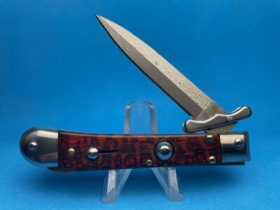 7" AKC Medici Snakewood Damascus Swinguard