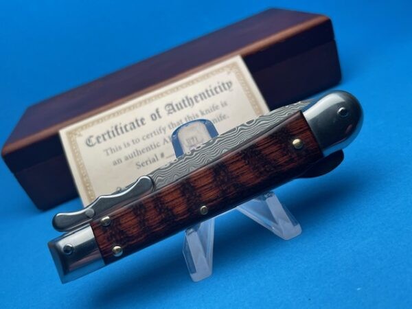 7" AKC Medici Snakewood Damascus Swinguard - Image 4