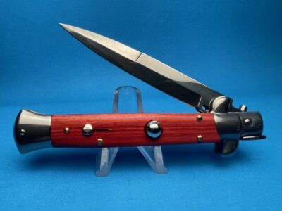 Frank Beltrame 9″ Red Heart Wood Bayonet Switchblade