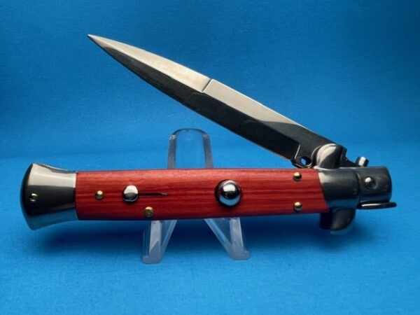 Frank Beltrame 9″ Red Heart Wood Bayonet Switchblade