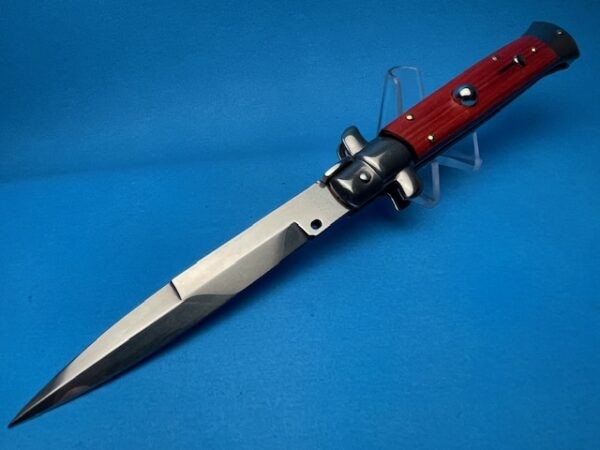 Frank Beltrame 9″ Red Heart Wood Bayonet Switchblade