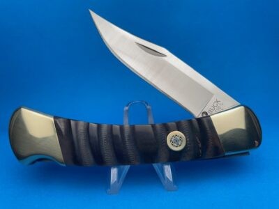 Custom Buck 110 Buffalo Jigged Bone Automatic Conversion Switchblade