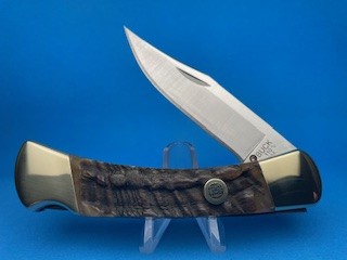 Custom Buck 110 Rams Horn Automatic Conversion Switchblade Knife #2