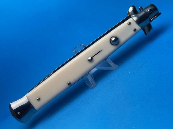 Frank Beltrame 13" Imitation Ivory Swedge Switchblade - Image 5