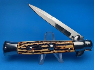 AKC World 9” Italian Stiletto Imit. Stag Horn Bayonet