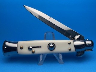 AKC World 9” Italian Stiletto Imit. Ivory Bayonet