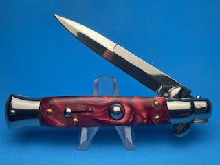 AKC World  9” Italian Stiletto Burgundy Wine Bayonet