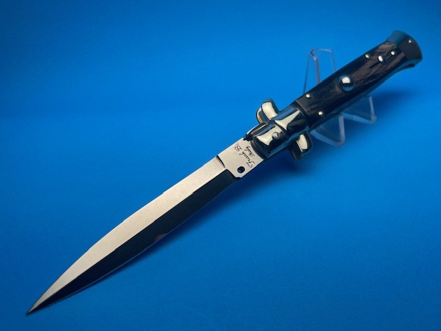 Frank Beltrame 9" Buffalo Horn Dagger Picklock Switchblade