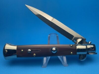 Frank Beltrame 9" French Point Horn Bayonet Picklock Switchblade