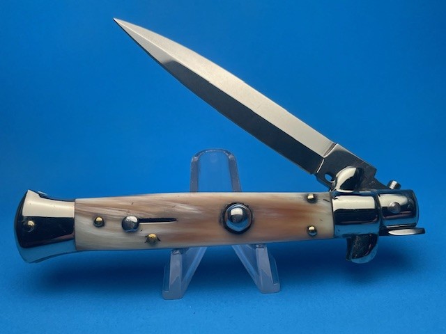 Frank Beltrame 9" French Point Horn Dagger Picklock Switchblade