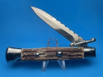 9” AKC Stag Horn Polished Bayonet Swinguard