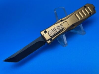5'' Gold OTF Tanto Switchblade