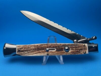 11'' AKC Stag Horn Stainless Fileworked Bayonet Swinguard