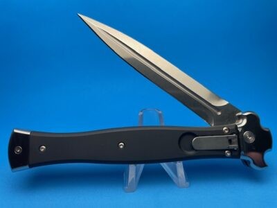 AGA Campolin Black "ZERO PLUS+" Polished Dagger Leverlock Switchblade
