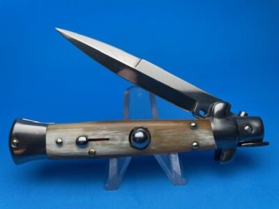 Frank Beltrame 8'' Blonde Horn Bayonet Switchblade