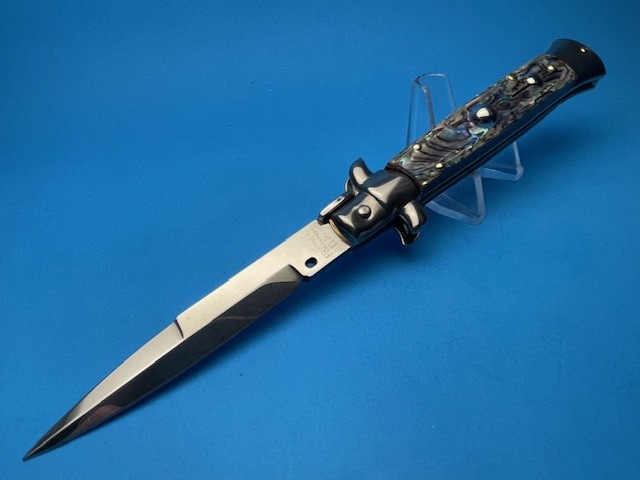 Frank Beltrame 8'' Abalone Bayonet Switchblade - Image 2