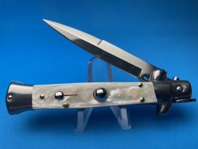 Frank Beltrame 8'' Mother Of Pearl Bayonet Switchblade