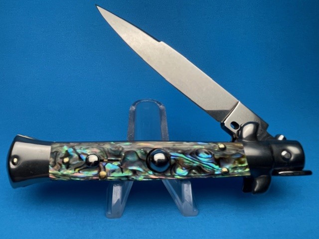 Frank Beltrame 8'' Abalone Swedge Switchblade